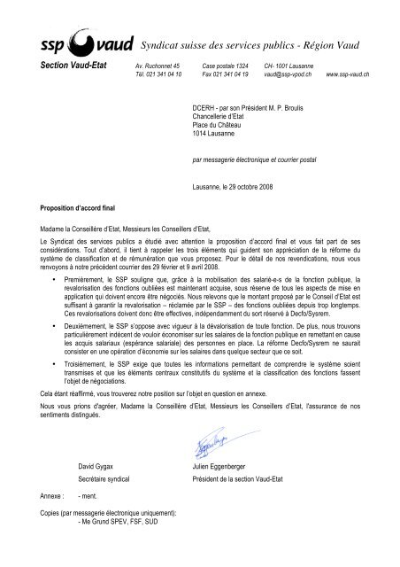 SSP accord final.pdf - SSP - Vaud / Syndicat des services publics