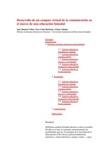 Desarrollo de un campus virtual de la comunicaciÃ³n en ... - Reposital