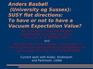 Anders BasbÃ¸ll (University og Sussex): SUSY flat directions: To ...