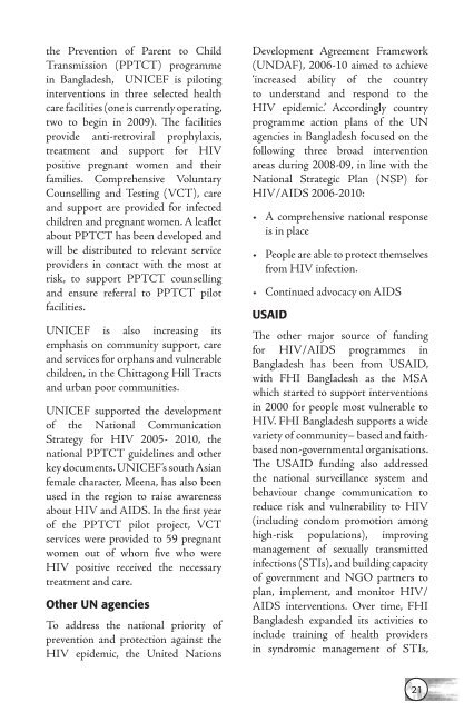 SRH and HIV/AIDS Linkages at Policies, Programmes and Service ...