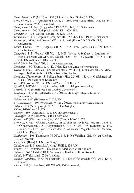 familia-austria.at Die ältesten Waldviertler Familiennamen