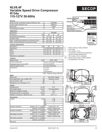 NLV8.4F nlv84f_105g5960_r134a_115v_50-60hz_10 ... - Secop