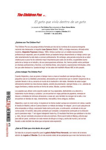 Nota de prensa. The Children Pox.pdf - Rafael PÃ©rez Hernando
