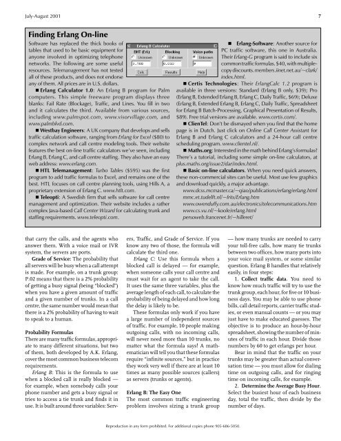 An Introduction to Erlang B and Erlang C - VOIP Information