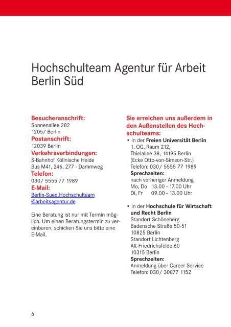 Wintersemester 2013/2014 - Bundesagentur fÃ¼r Arbeit