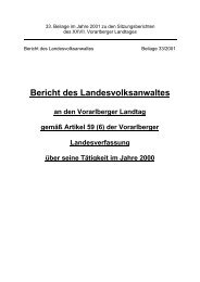 TÃ¤tigkeitsbericht 2000 - Landesvolksanwaeltin von Vorarlberg