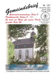 Gemeindebrief - Evangelisch-lutherischen Kirchengemeinde ...