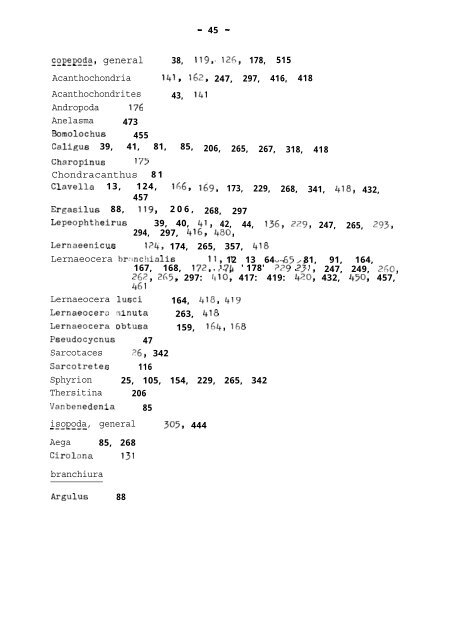 Nr. 31 Indexed bibliography on parasites and diseases of marine ...