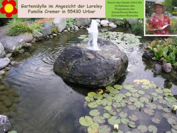 Gartenidylle im Angesicht der Loreley Familie Cremer in 55430 Urbar