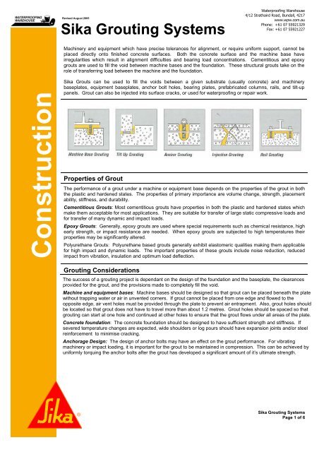 Sika FAQ Page