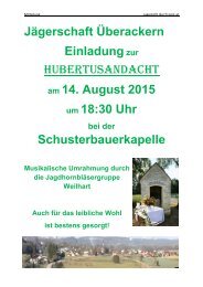 Hubertusandacht 2015