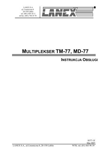 MULTIPLEKSER TM-77, MD-77 - Lanex S.A.