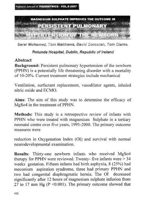 Persistent Pulmonary Hypertension Of The Newborn Symptoms Treatment