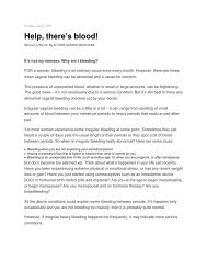 Help, there's blood! - PrimaNora Medical Centre