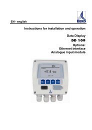 Instructions for installation and operation Data Display DD 109 ...
