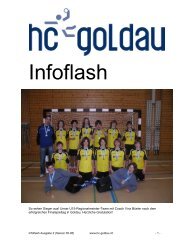 Infoflash Januar 2006 - Handballclub Goldau
