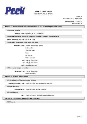 00007059 MATERIAL SAFETY DATA SHEET Page 1 TRI ... - MSDS