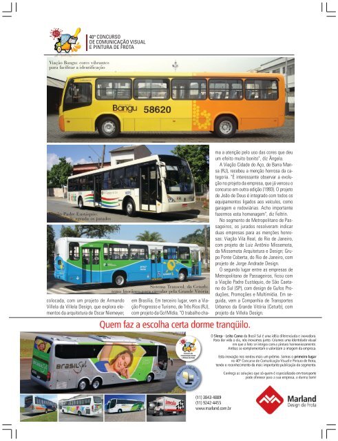 Criatividade e profissionalizaÃ§Ã£o - Transporte Moderno