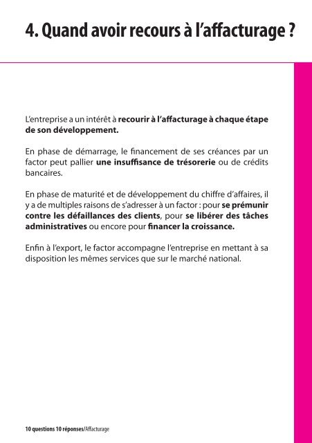 Affacturage : 10 questions / 10 réponses - ASF