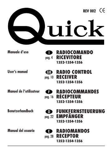 RADIOCOMANDO RICEVITORE RADIO CONTROL RECEIVER ...
