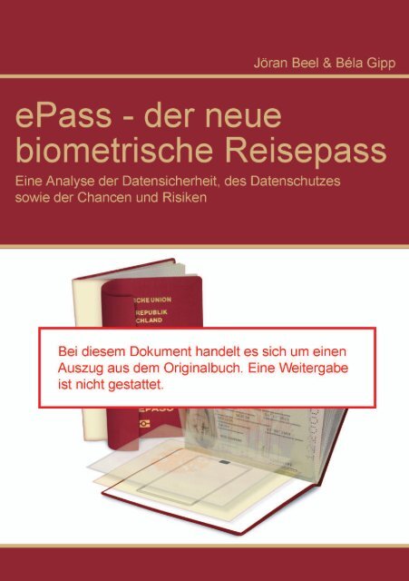 ePass - der neue biometrische Reisepass ... - JÃ¶ran Beel
