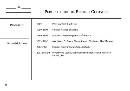 2nd annual MGSE Symposium - Institute for Evolution and ...