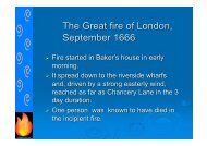The Great fire of London, September 1666