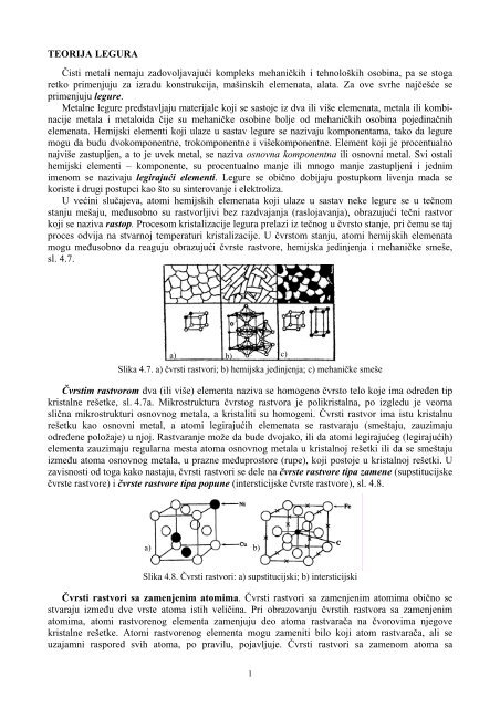 TEORIJA LEGURA Äisti metali nemaju ... - MASINAC.org