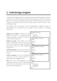 C. Selbständige Aufgabe