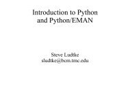 Introduction to Python and Python/EMAN - NCMI