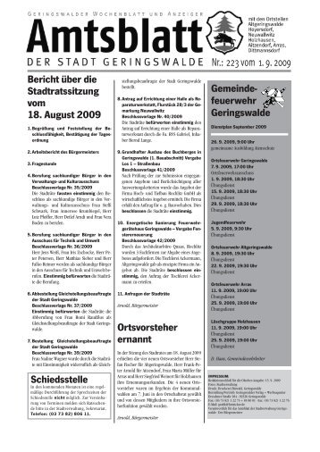 Amtsblatt Nr. 223 - Geringswalde