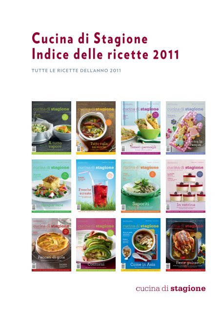 Cucina di Stagione Indice delle ricette 2011