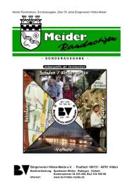 Meider Geschichte(n) - Bürgerverein Hilden-Meide eV