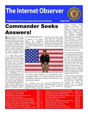 The Internet Observer - The American Legion Department of Colorado