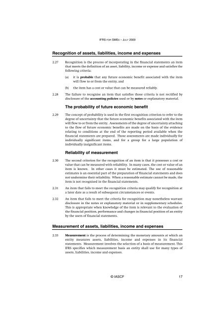 (IFRS) for Small and Medium-sized Entities (SMEs)