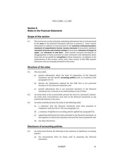 (IFRS) for Small and Medium-sized Entities (SMEs)