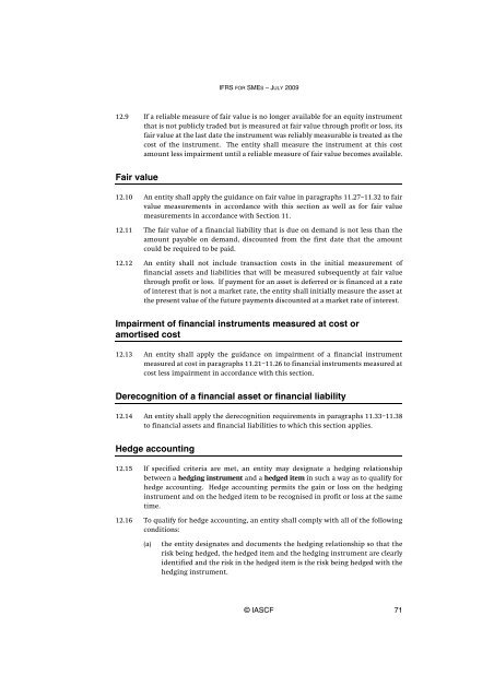 (IFRS) for Small and Medium-sized Entities (SMEs)