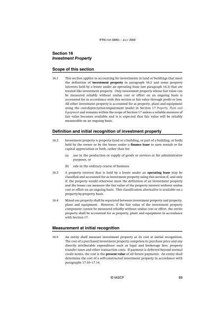 (IFRS) for Small and Medium-sized Entities (SMEs)