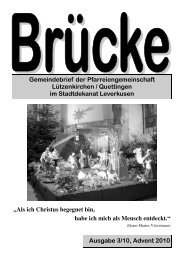 Ausgabe 3/10, Advent 2010 Gemeindebrief der Pfarreiengemeinschaft