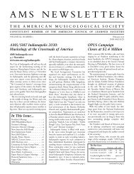 AMS Newsletter--February 2010 - American Musicological Society