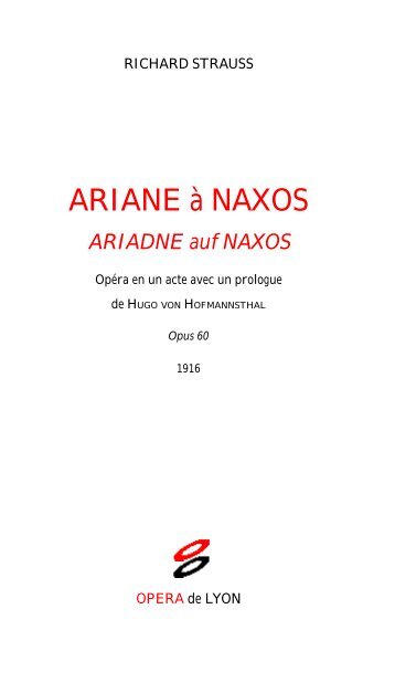 ARIADNE auf NAXOS - Opéra de Lyon