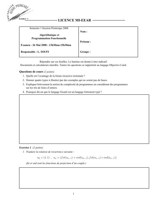 Seconde Maths Au College