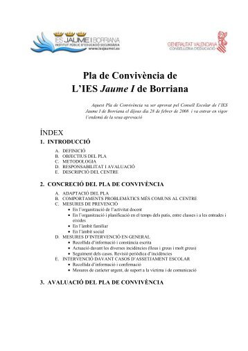 Pla de ConvicÃ¨ncia de l'IS Jaume I de Borriana - IES Jaume I de ...