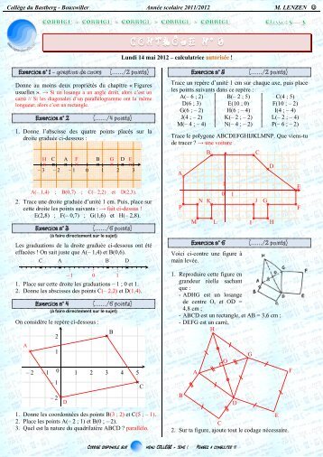 ContrÃ´le 2011 - CAPES de Maths