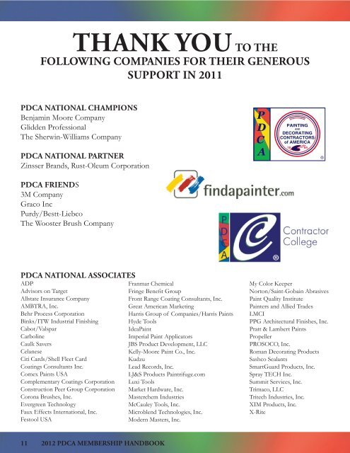 2012 PDCA Membership Handbook - Painting and Decorating ...