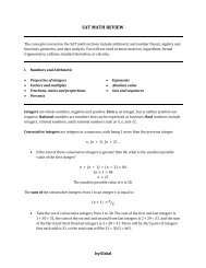 SAT MATH REVIEW - Ivy Global