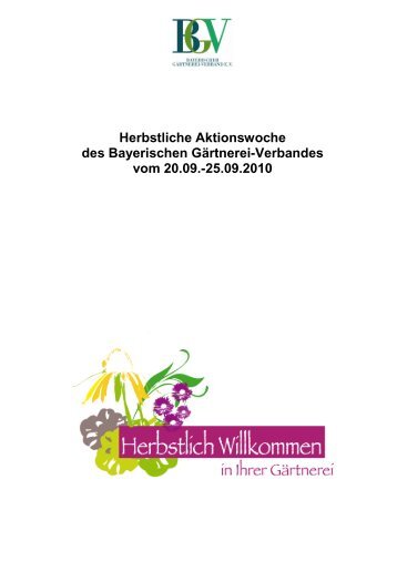 Herbstlich willkommen - Bayerischer Gärtnerei-Verband e.V.