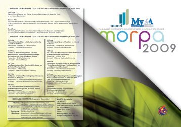 Download MORPA 2009 Flyer - Malaysian Accountancy Research ...