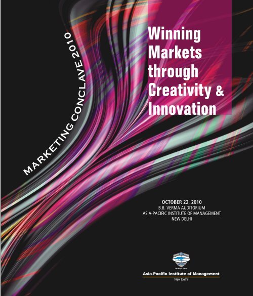Marketing Conclave brochure Asia Pacific Institute of Management