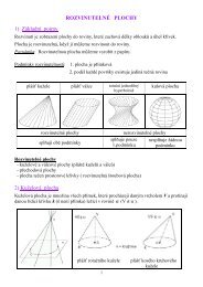 ROZVINUTELNà PLOCHY 1) Základnà pojmy 2) Kuželová plocha